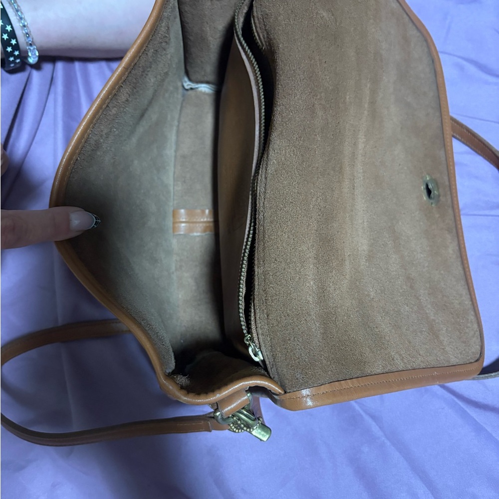 Coach Tan Leather Crossbody Bag